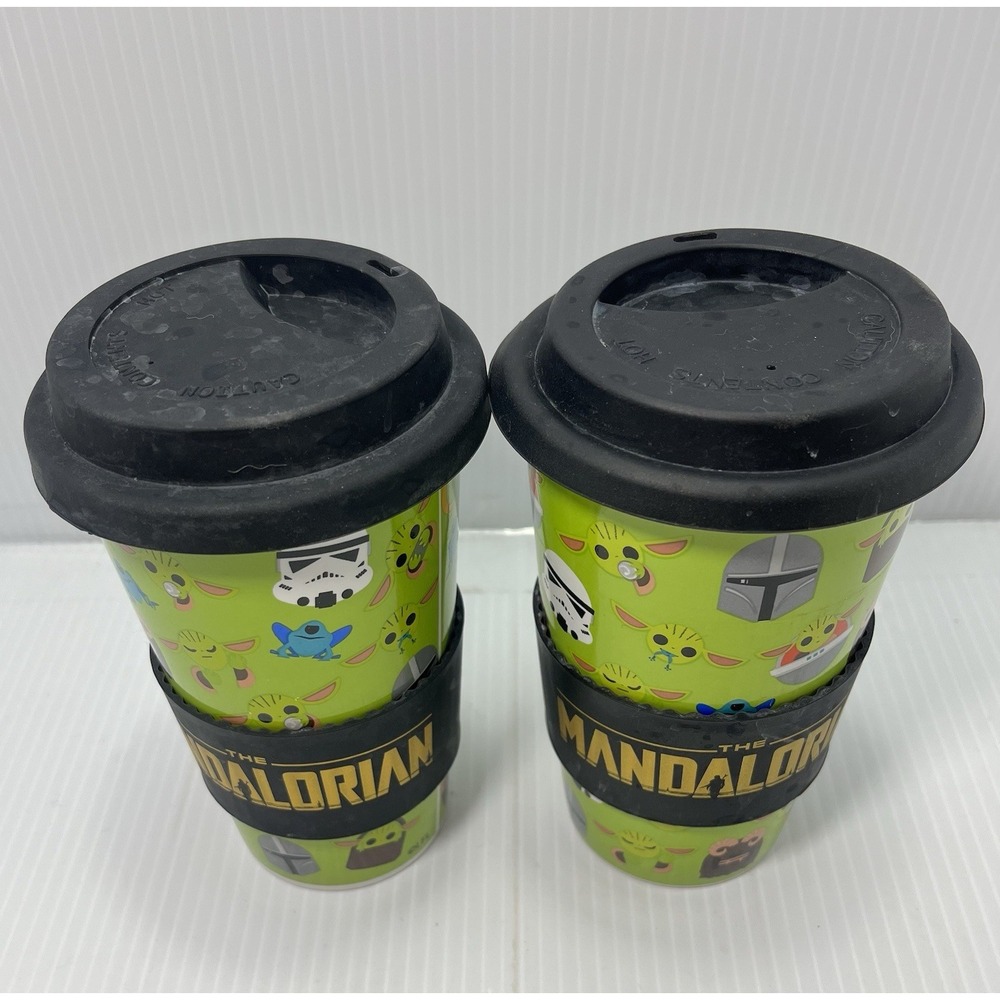 STAR WARS The Mandalorian Limited Edition Ceramic Travel Mugs Baby Yoda Set Of 2